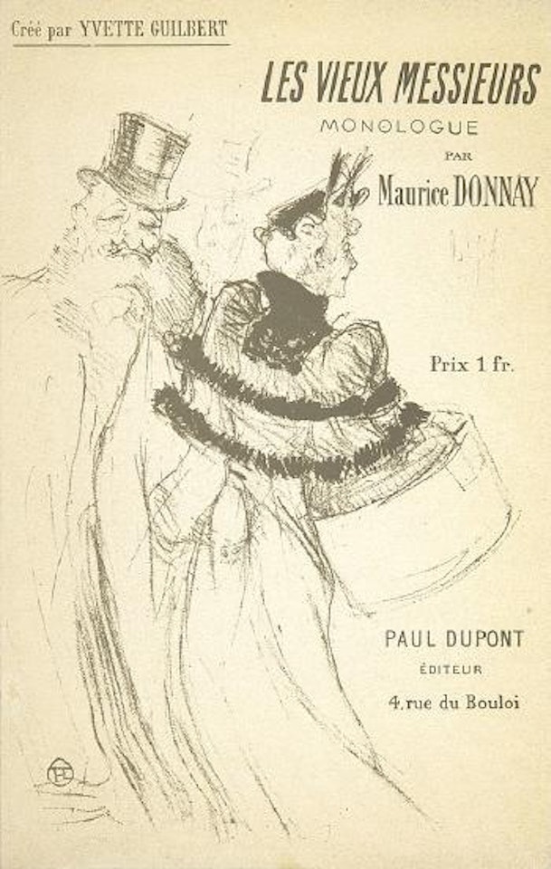 Yvette Guilbert / Les vieux messieurs by Henri de Toulouse-Lautrec