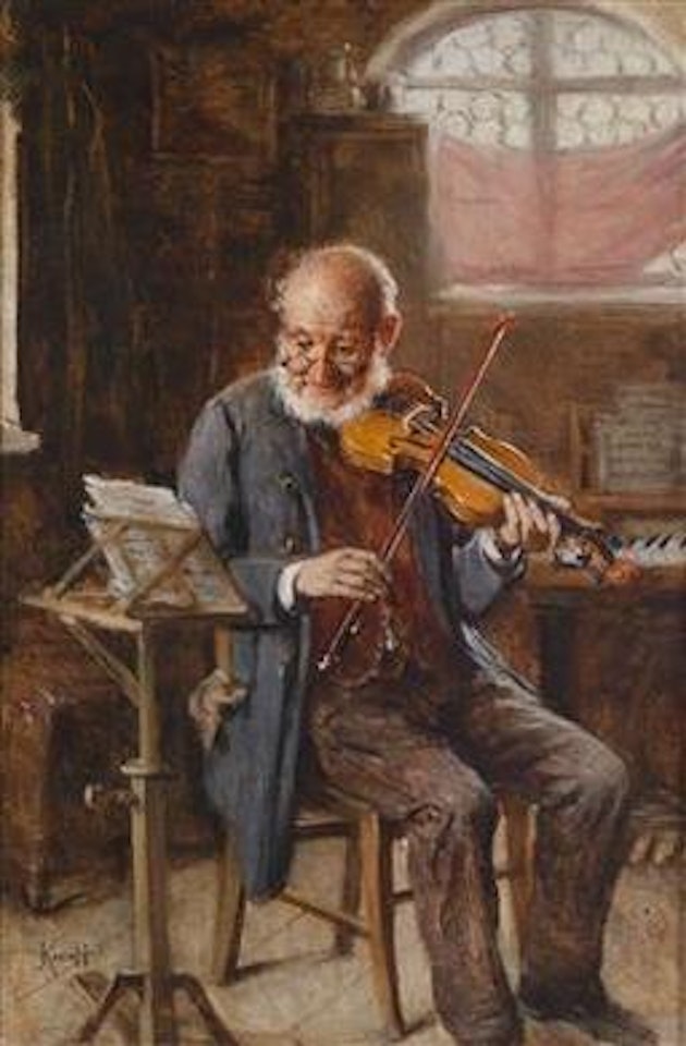 The violin player by Hermann Kern