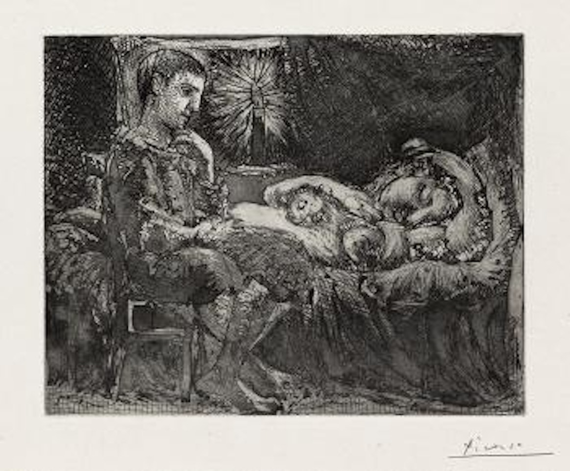 Garçon et Dormeuse a la Chandelle by Pablo Picasso