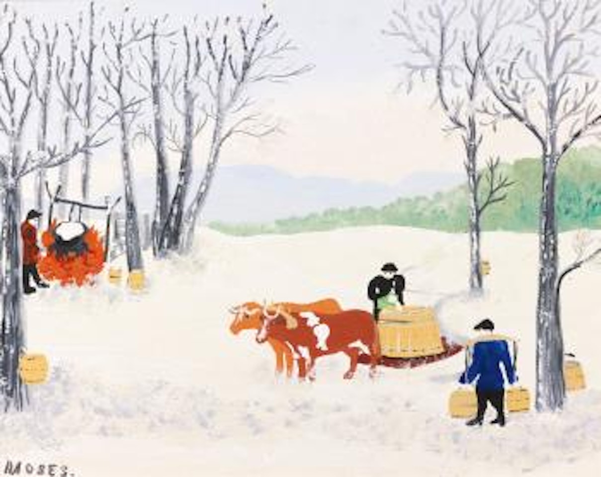 Gathering sap by Grandma Moses