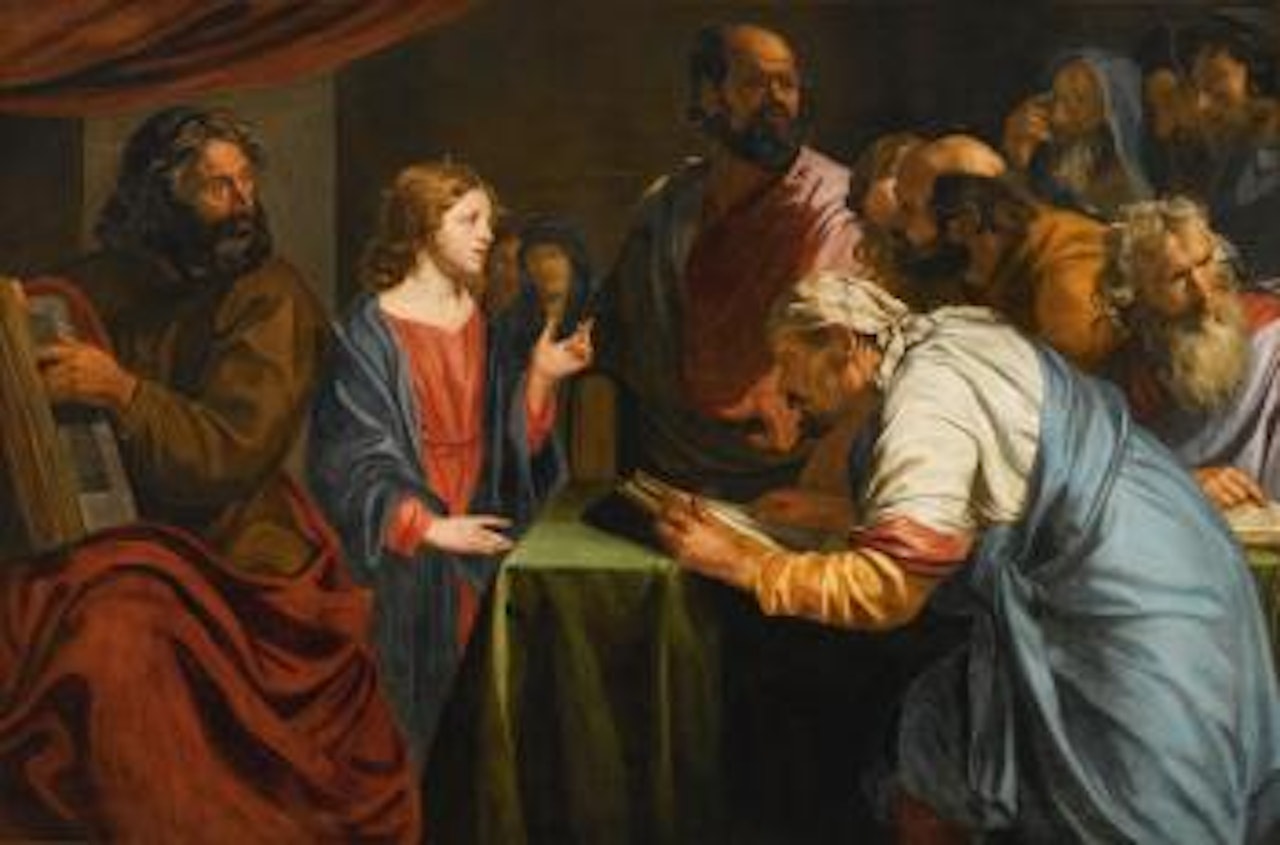 Christ amongst the pharisees by Flemish School