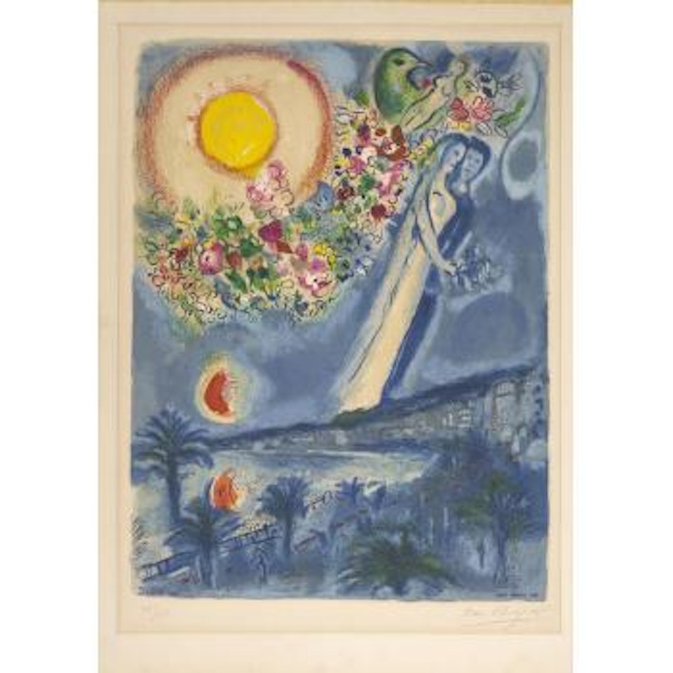 Fiancés in the Sky at Nice, from Nice and the Côte d'Azur (M. CS. 36) by Marc Chagall by Charles Sorlier