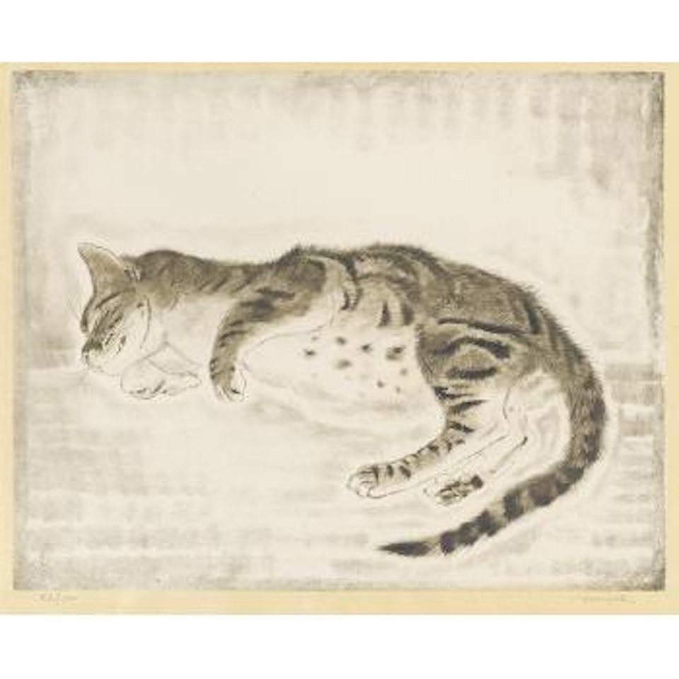 Chaton endormie, from Les Chats by Leonard Tsuguharu Foujita