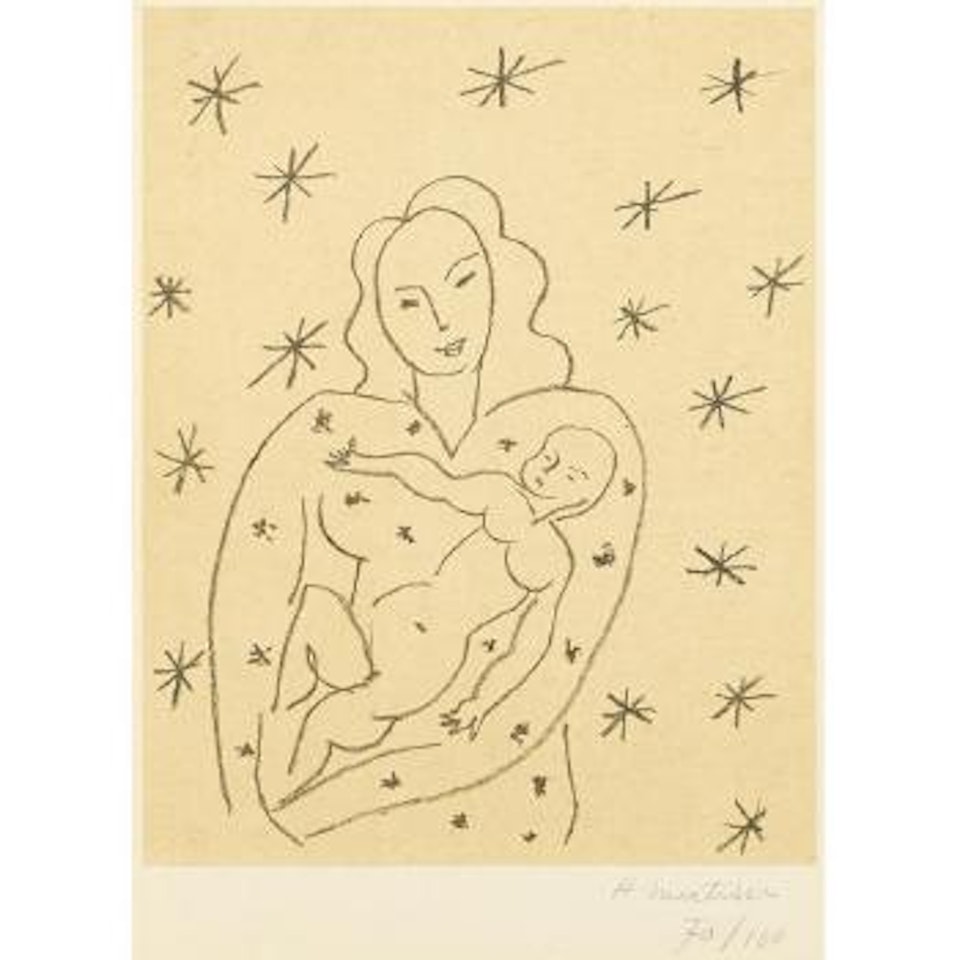 Vierge et Enfant sur fond étoilé (D. 647) by Henri Matisse