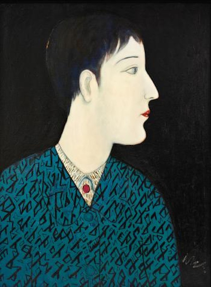 Woman in short Haircut by Qiu Yacai
