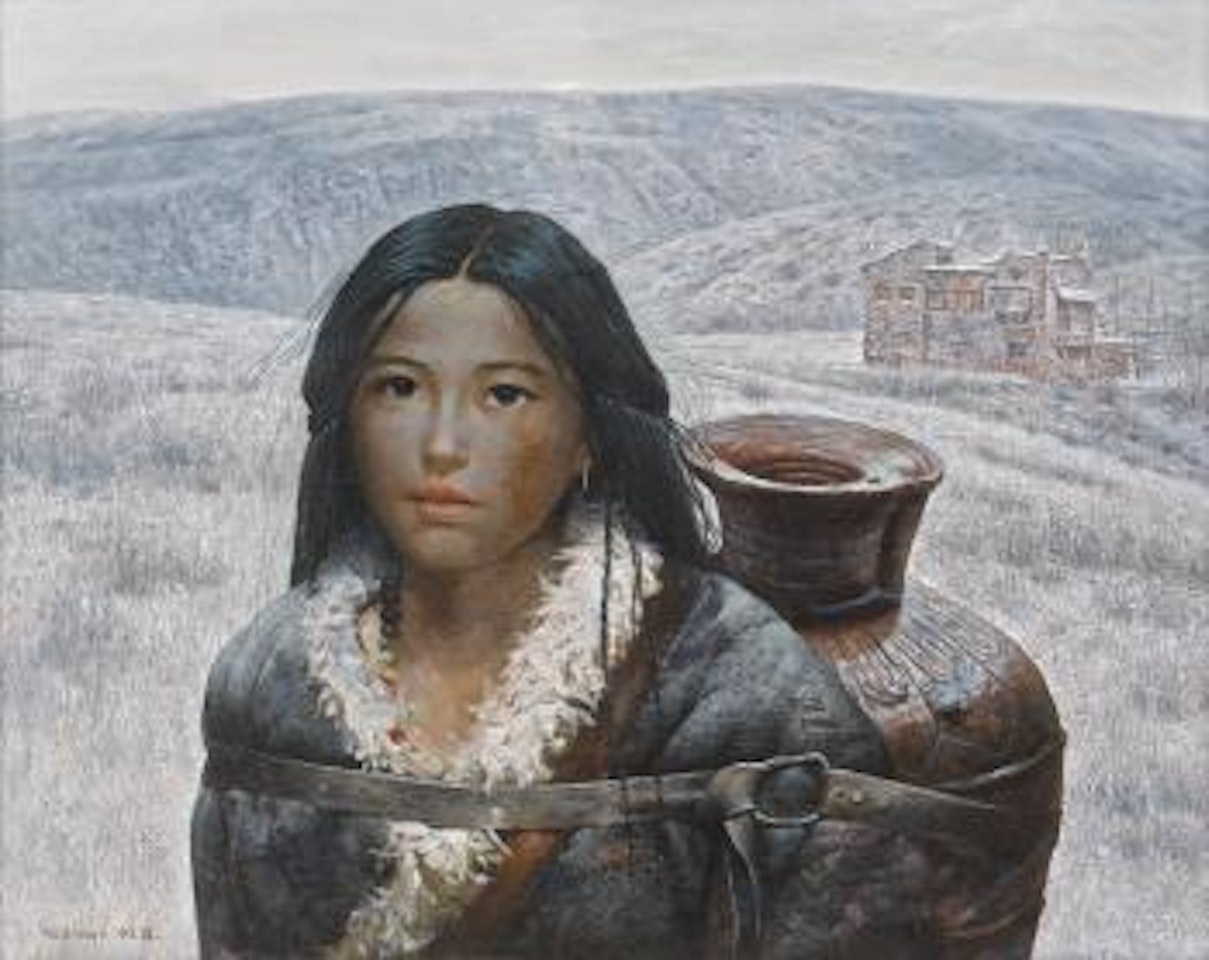 Tibetan Girl by Luo Zhongli