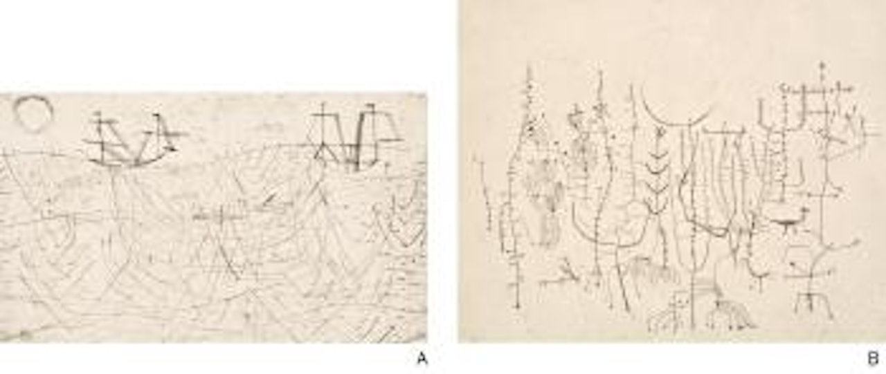 A: La Pêche (Fishing); B: Arbrisseaux (Shrub) [Two Works] by Zao Wou-Ki