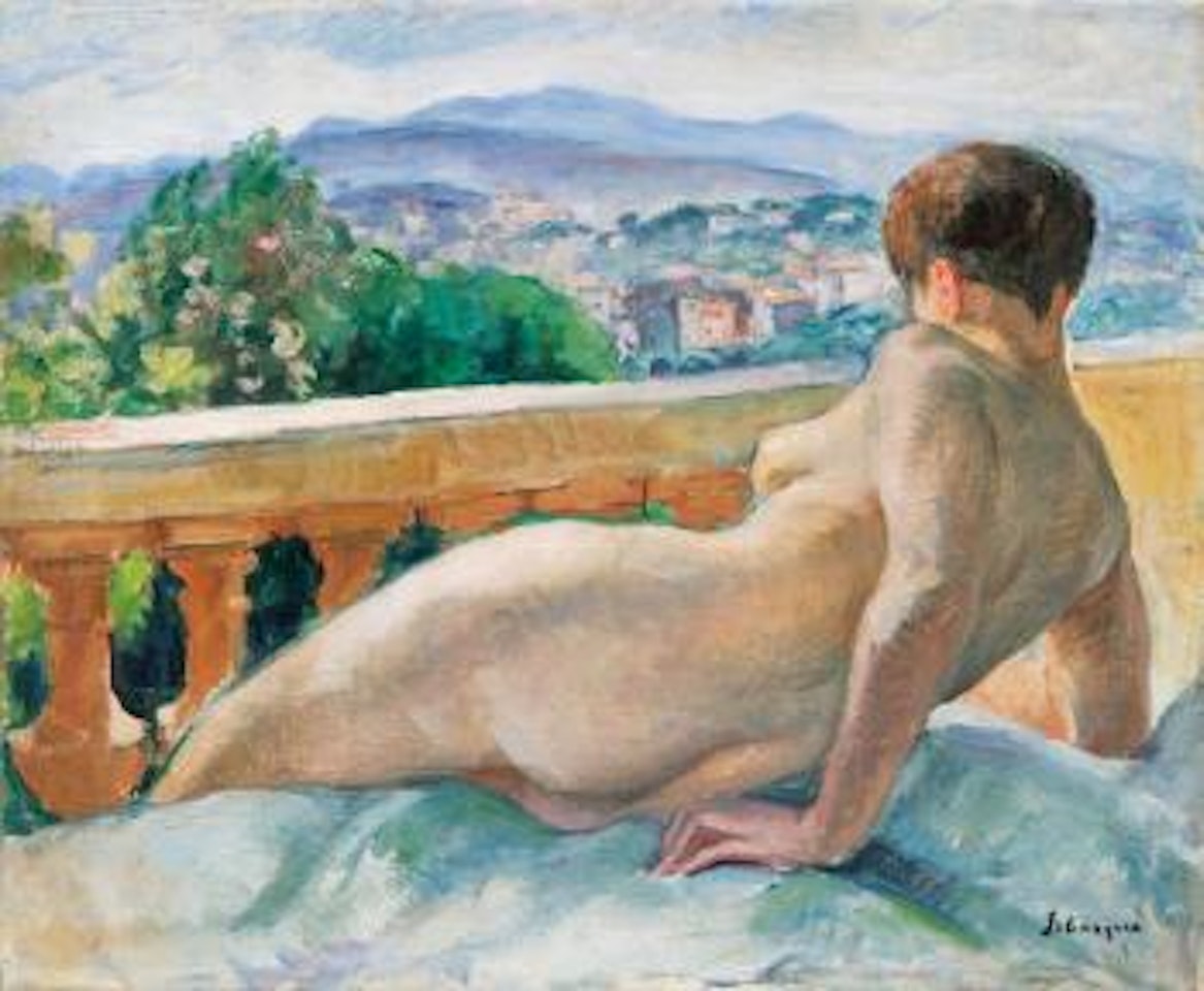 Le Cannet - Nu sur la terrasse by Henri Lebasque