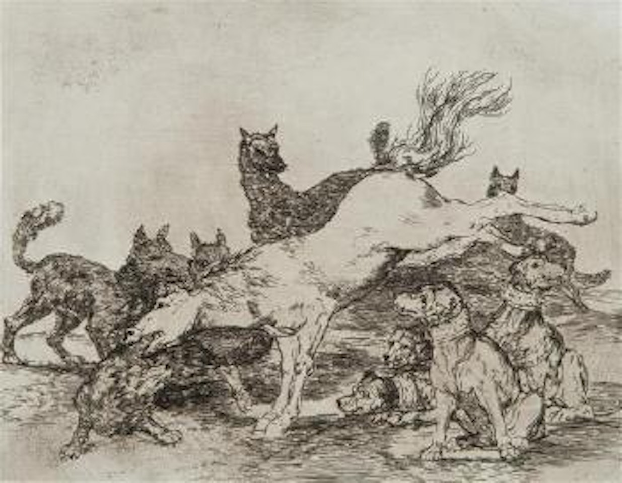 Se defiende bien by Francisco José de Goya