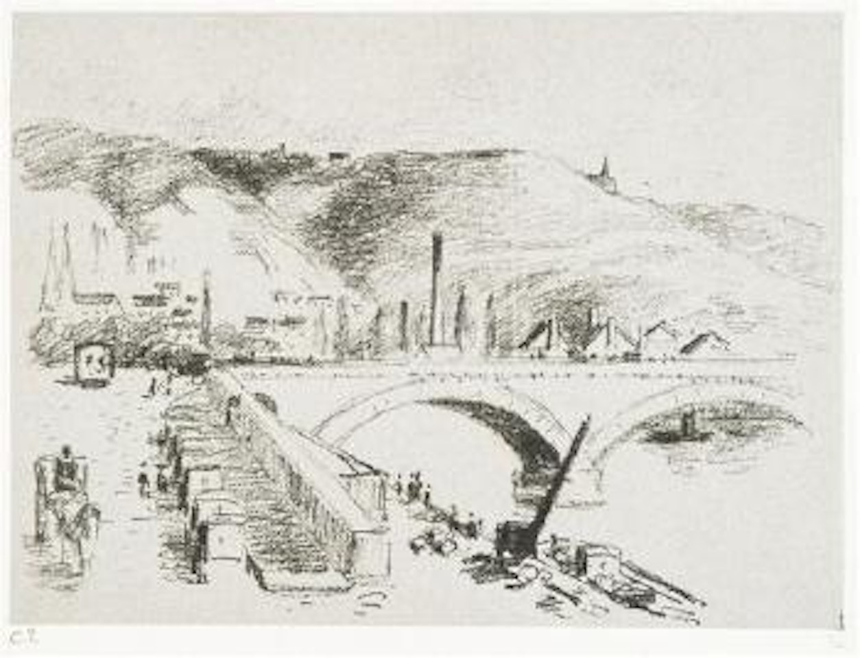 Pont Corneille à Rouen by Camille Pissarro