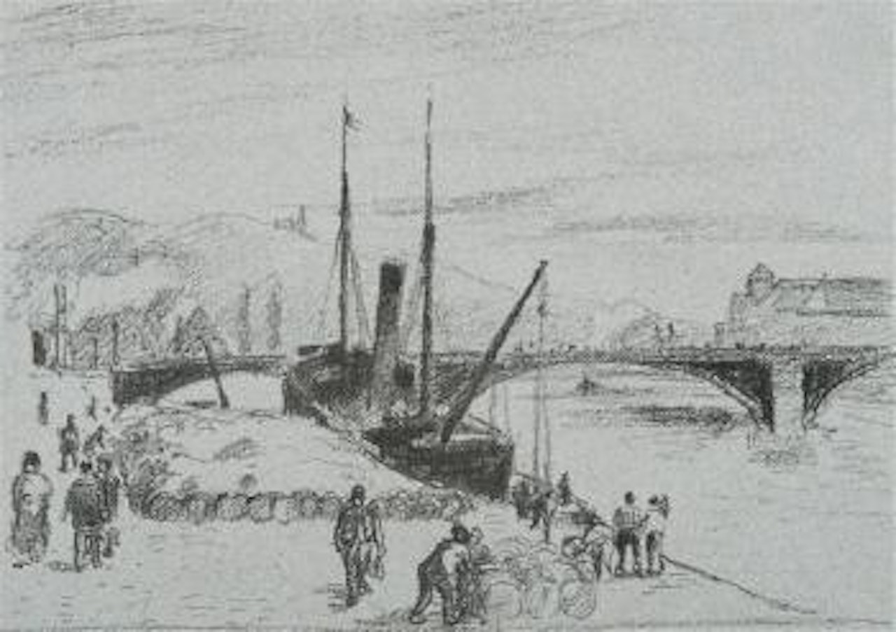Quai De Rouen (Grand Pont) by Camille Pissarro