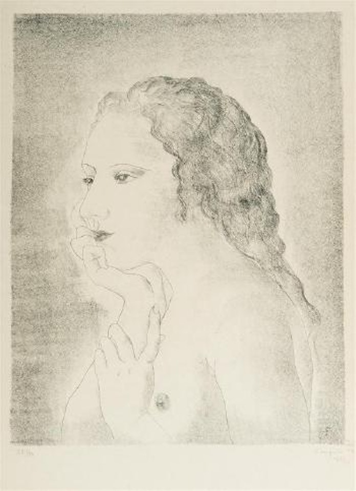 Buste de femme de trois quarts by Leonard Tsuguharu Foujita