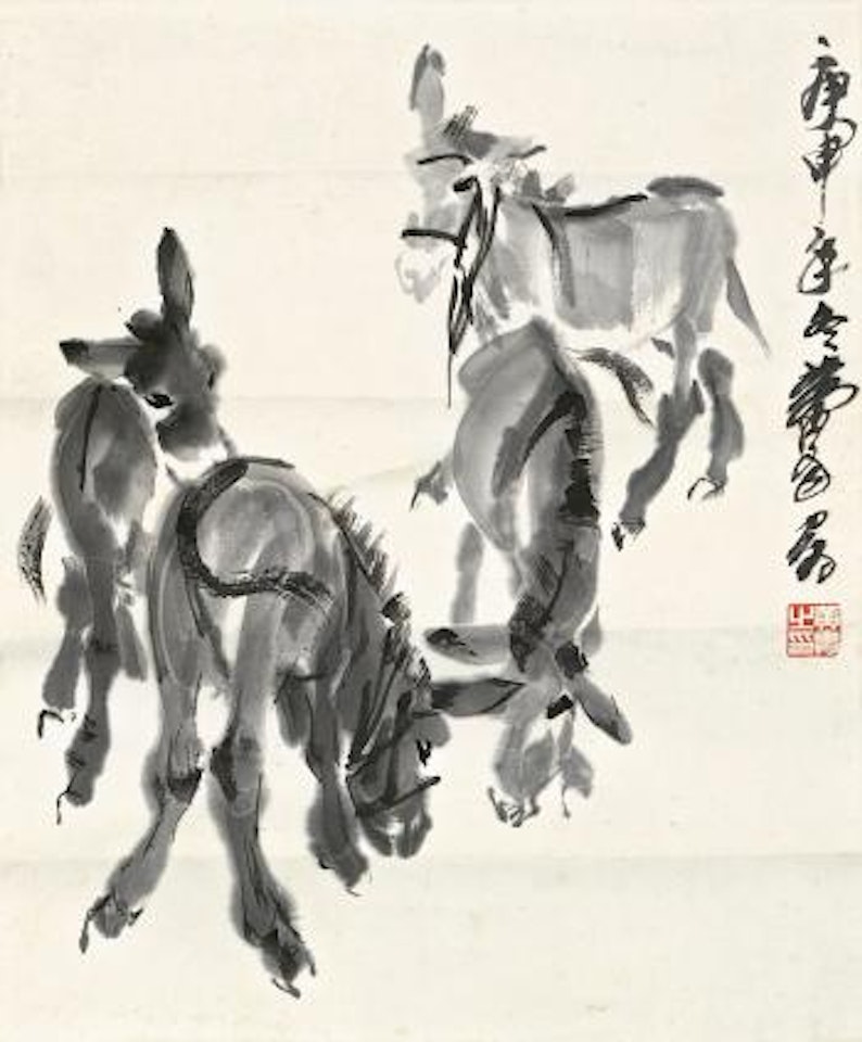 Four Donkeys by Huang Zhou