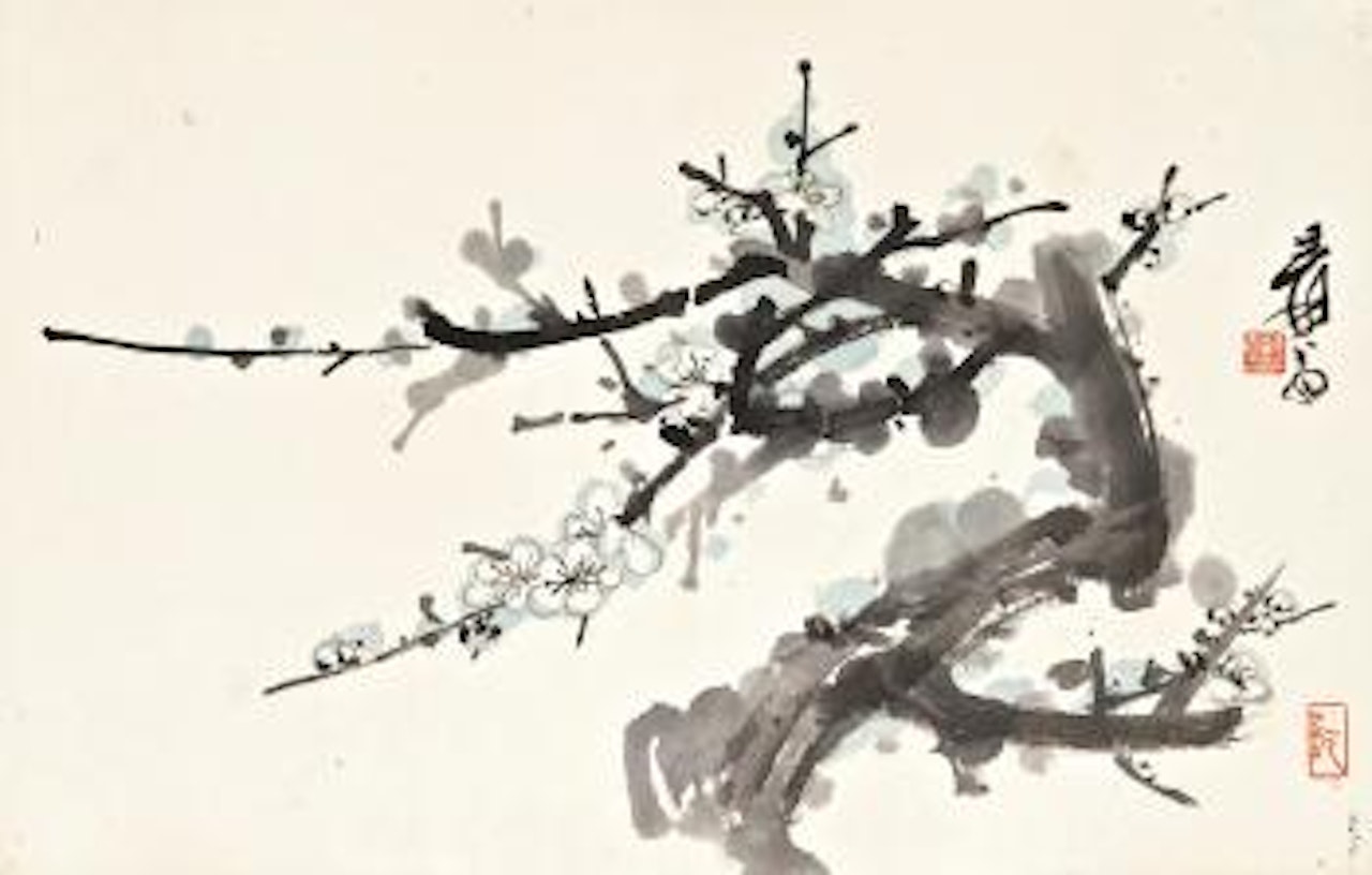 Plum Blossoms by Zhang Daqian