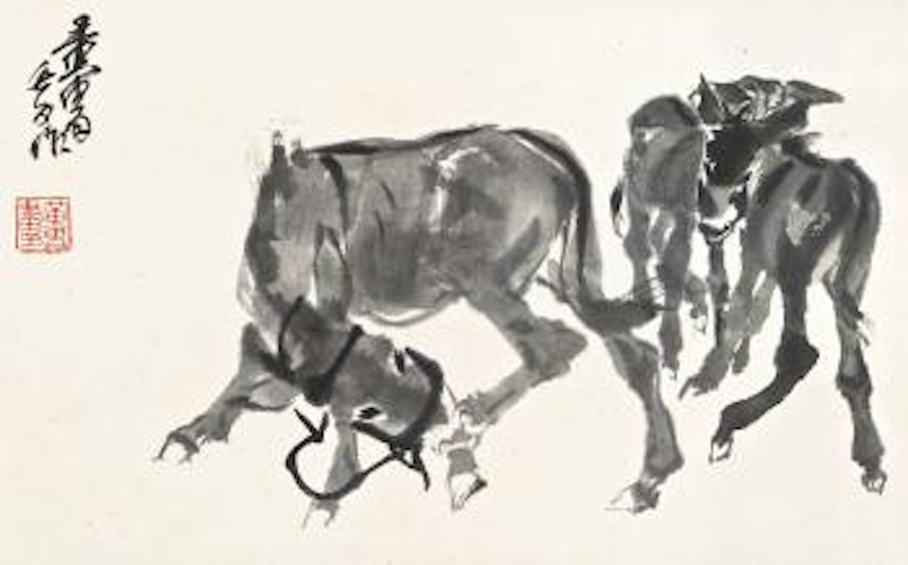 Three Donkeys by Huang Zhou