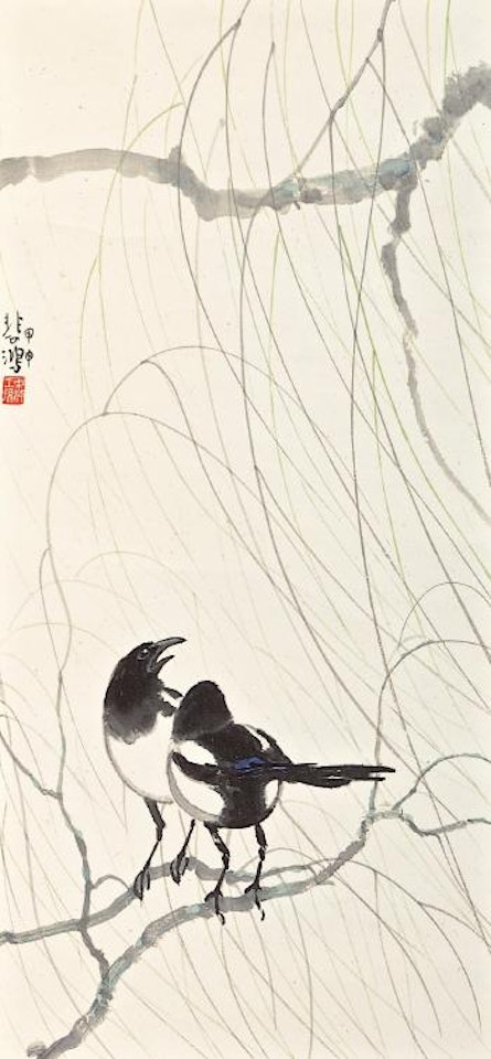 Magpies on Branch by Xu Beihong