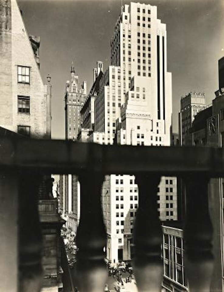 Squibb building with sherry-netherland in background by Berenice Abbott