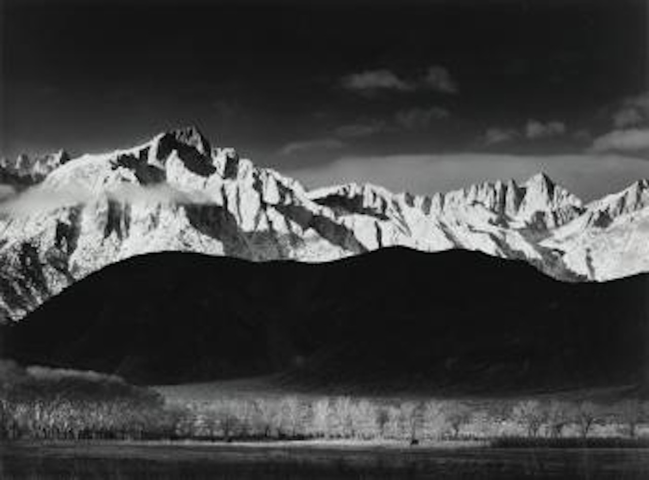 Winter Sunrise, Sierra Nevada, from Lone Pine, California by Ansel Adams