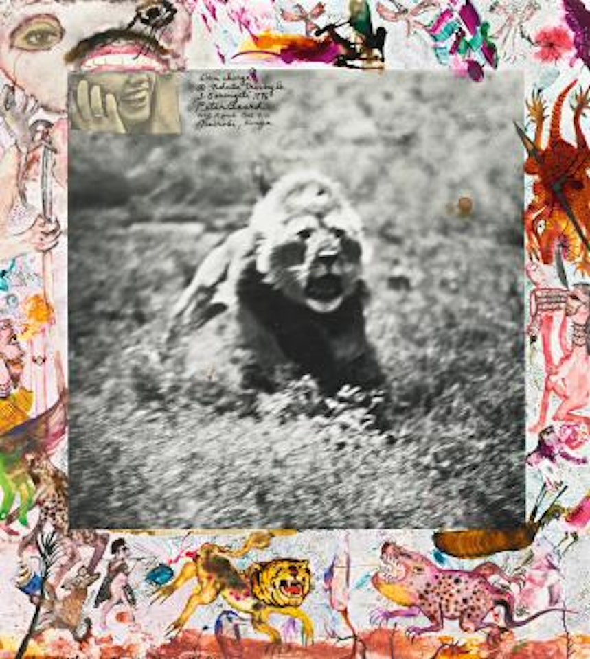 Lion Charge at Ndutu Triangle, S. Serengeti by Peter Beard