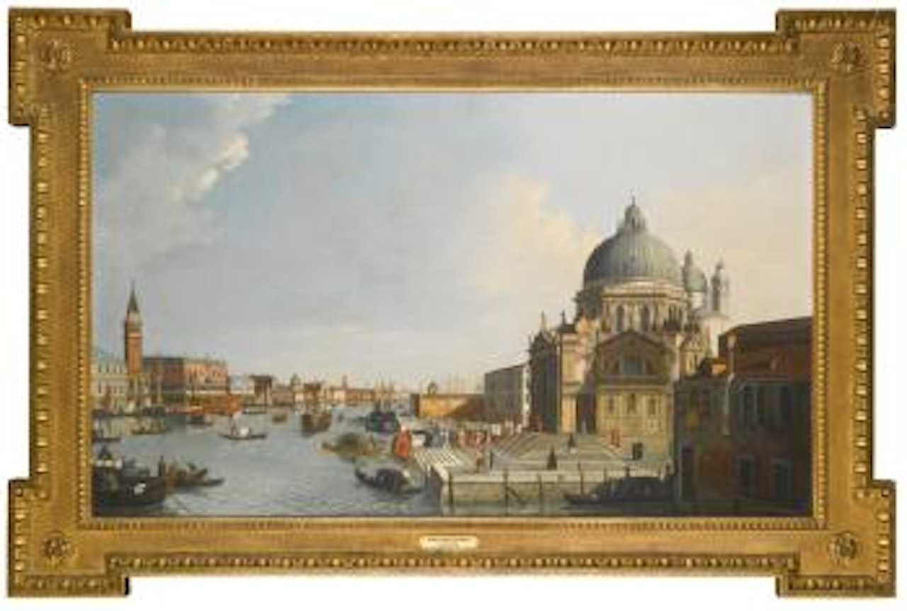 Venice; view of The Church of Santa Maria Della Salute from The Grand Canal, looking toward The Molo by Canaletto