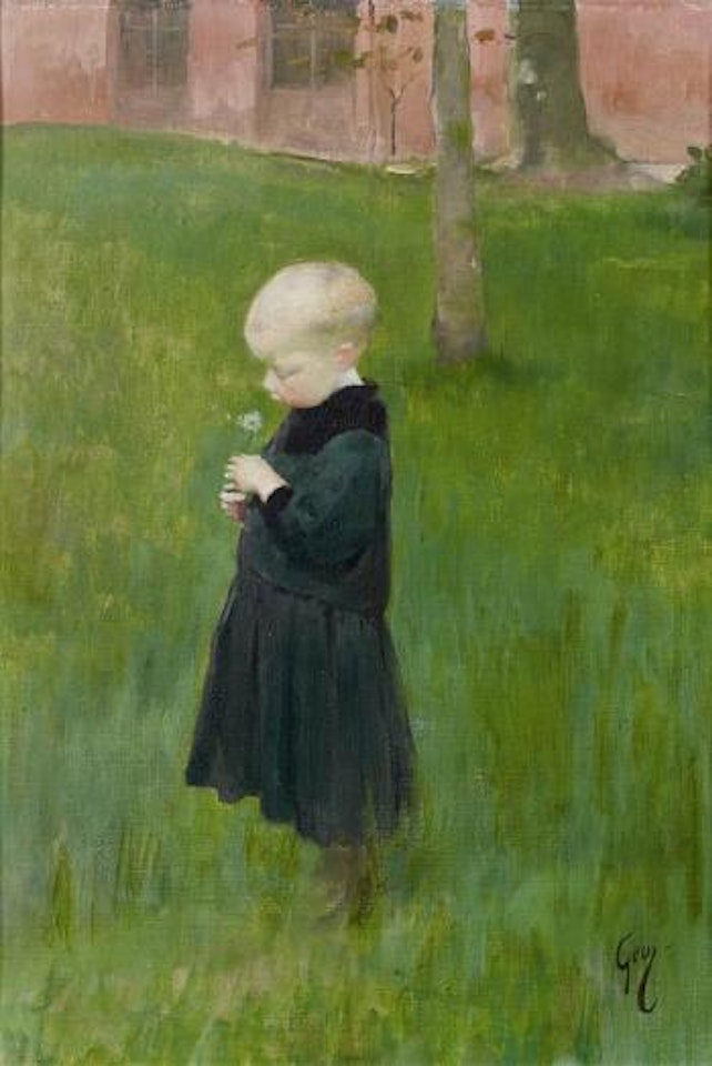 Petit garçon dans un pré by Henry Jules Jean Geoffroy