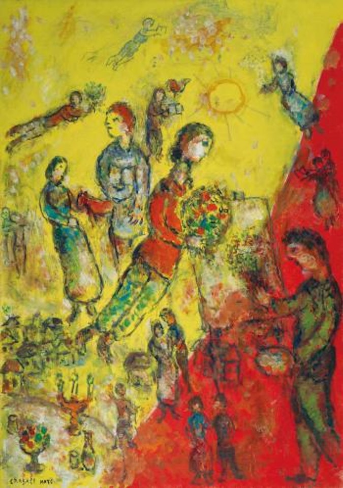 L'offrande au peintre by Marc Chagall