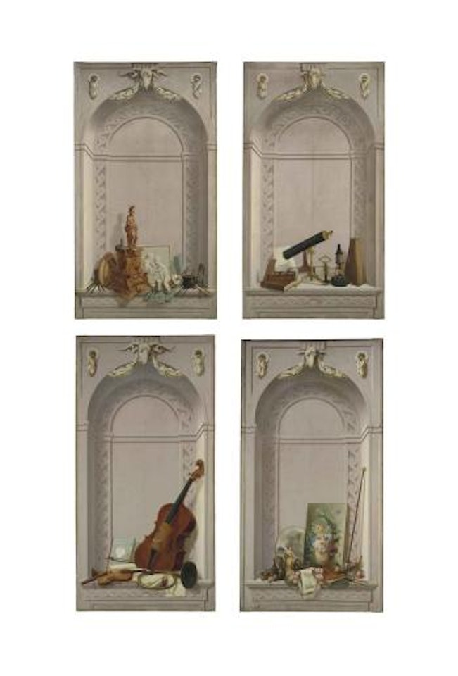An Allegory of Sculpture; An Allegory of Geometry; An Allegory of Music; and An Allegory of Painting by Dutch School