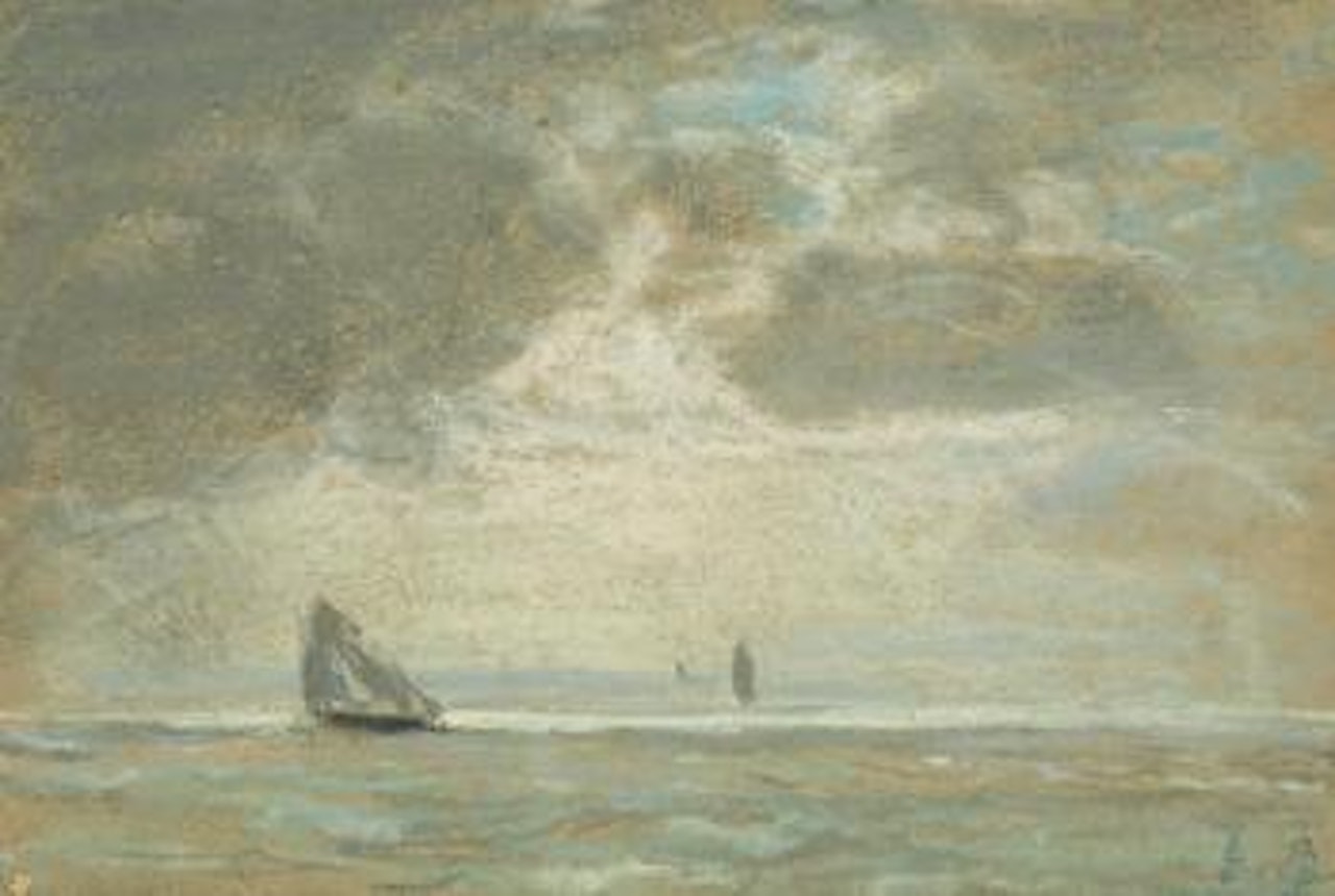 Voilier fuyant l'orage by Eugène Boudin
