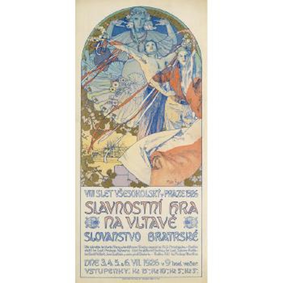 Poster for The Sokol Festival in Prague by Alphonse Mucha