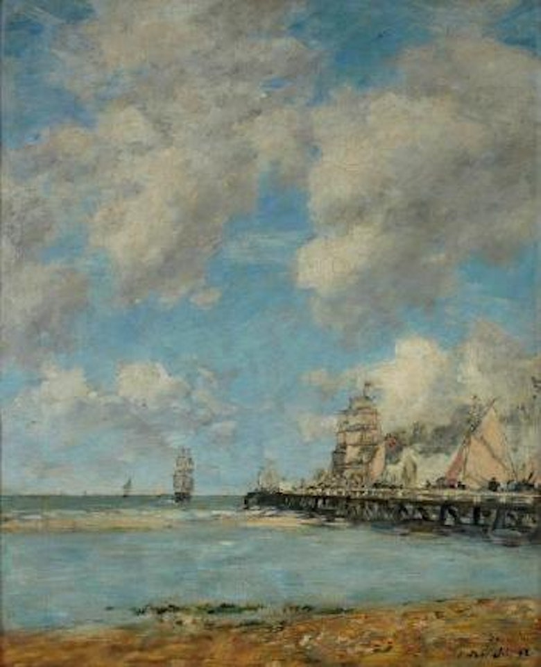 Deauville, la jetée by Eugène Boudin