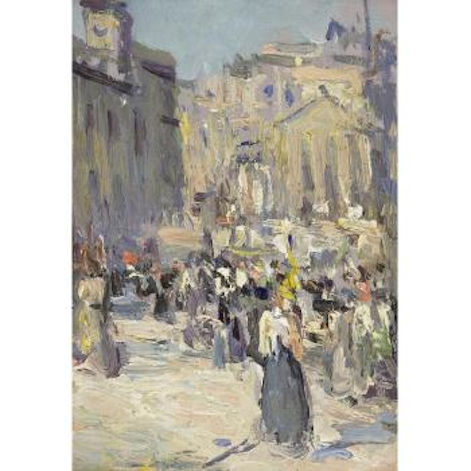 A busy day, Princes Street, Edinburgh by John Duncan Fergusson