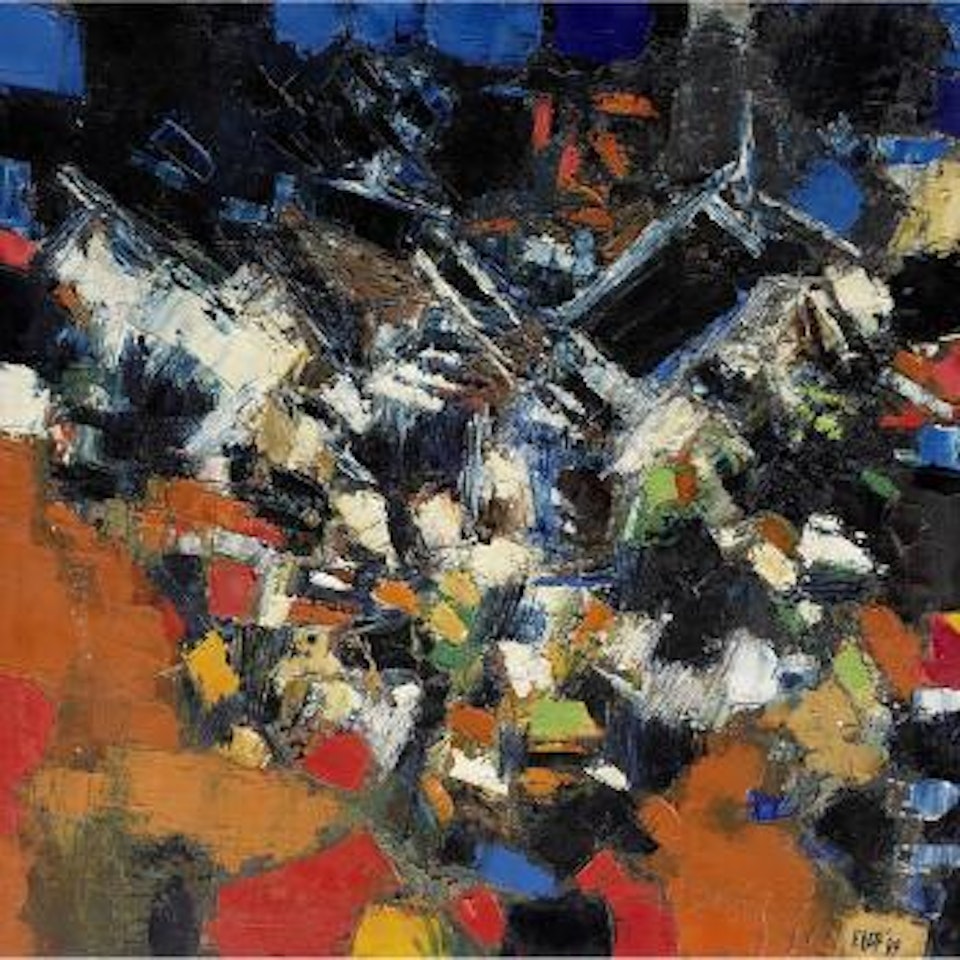 Untitled (Parisian Landscape) by Sayed Haider Raza