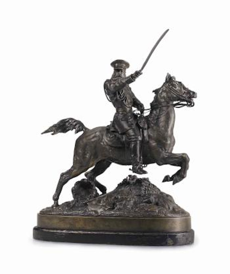A Bronze Equestrian Group Of General Mikhail Skobelev by Eugene Alexandrovic Lanceray