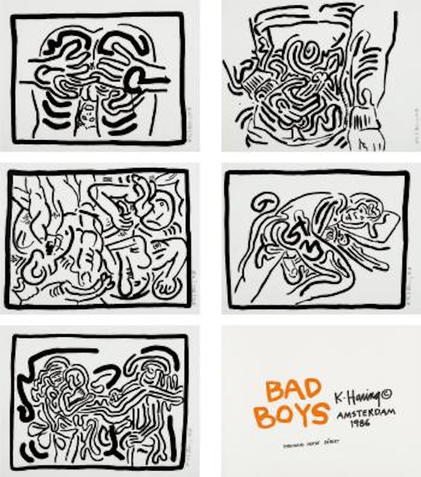Bad Boys (Complete Set of Six) by Keith Haring