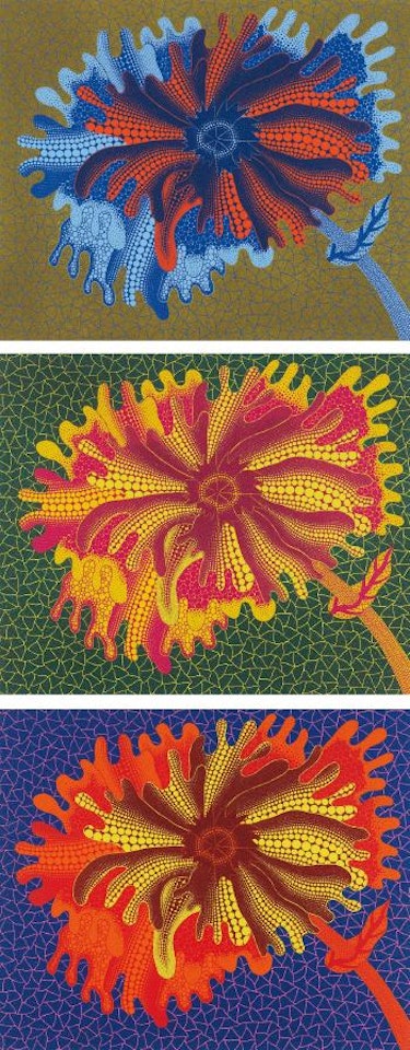 Flower A; B; and C by Yayoi Kusama