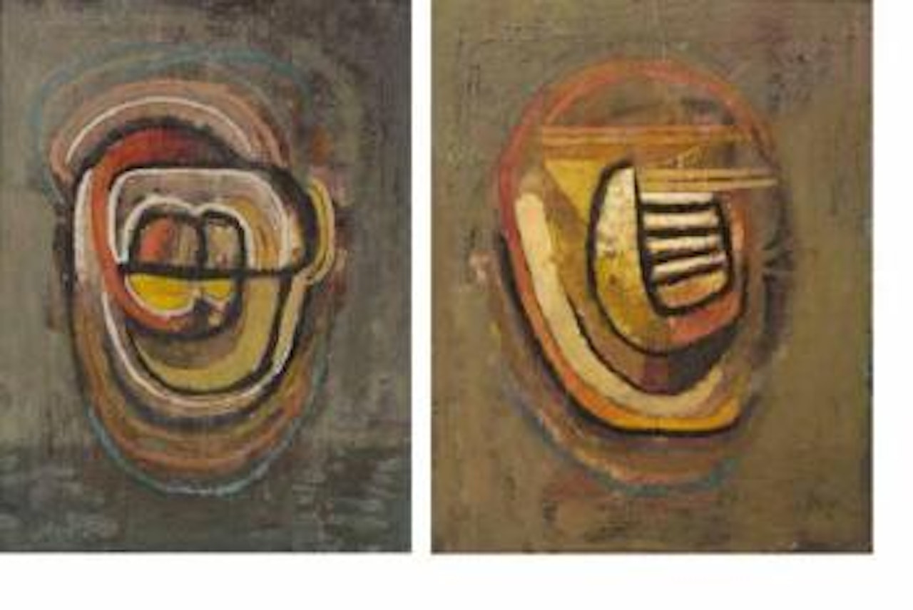 Abstract form 1; abstract form 2 by Cecil Skotnes