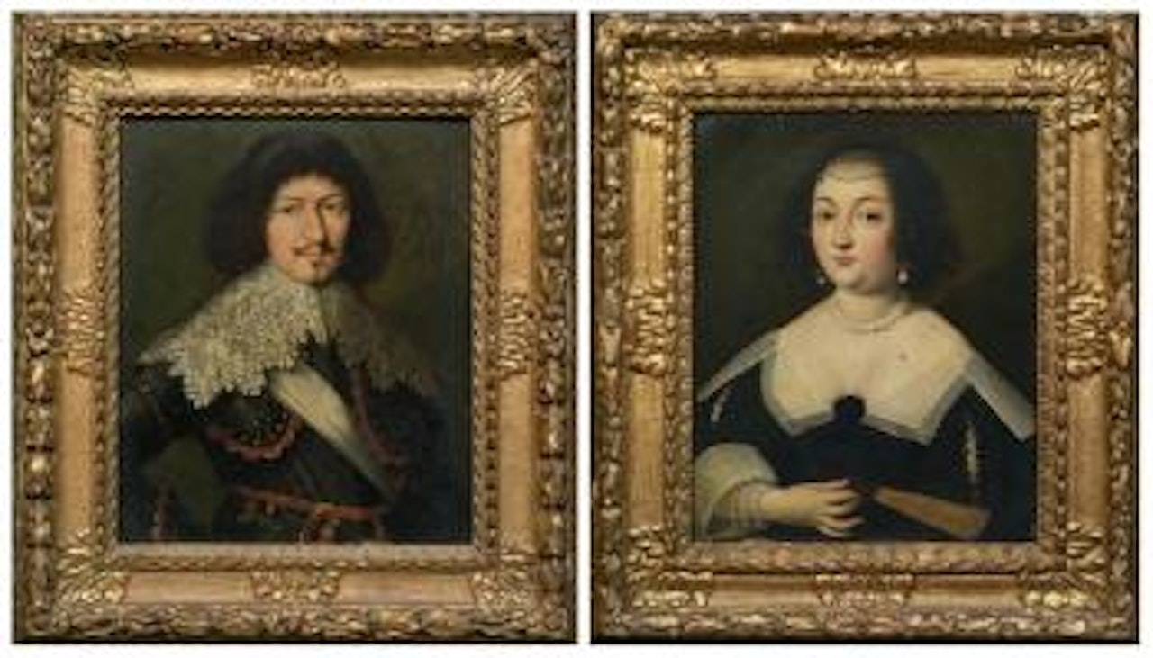 Portrait d'homme et de femme by French School