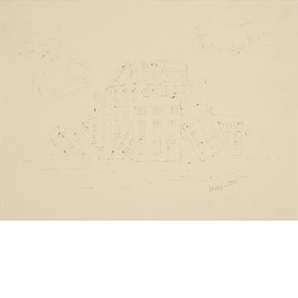 Tumbling Houses by René Magritte