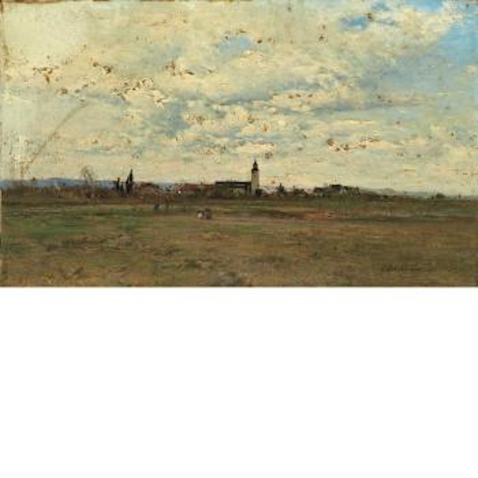 Vue Generale sur le Village de Lons, Pres de Pau (Eglise) by Ivan Pavlovitch Pochitonov
