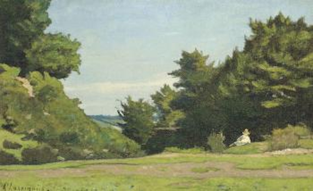 Repos dans la campagne by Henri Harpignies