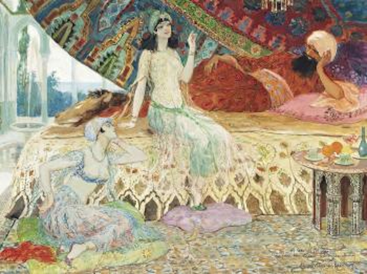 Storytelling in the harem by Georges Antoine Rochegrosse
