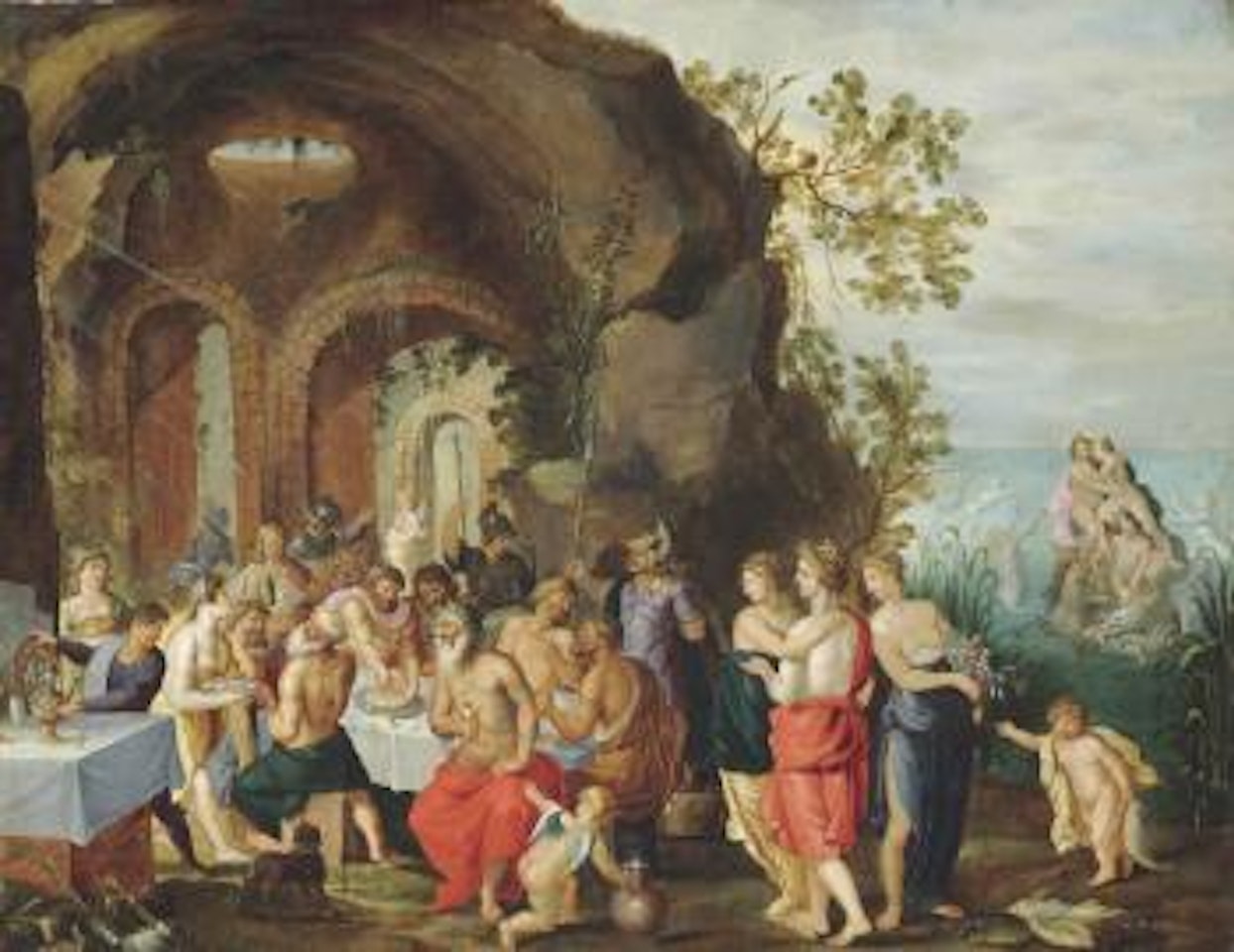The Feast of the Gods by Frans Francken by Adriaen van Stalbemt