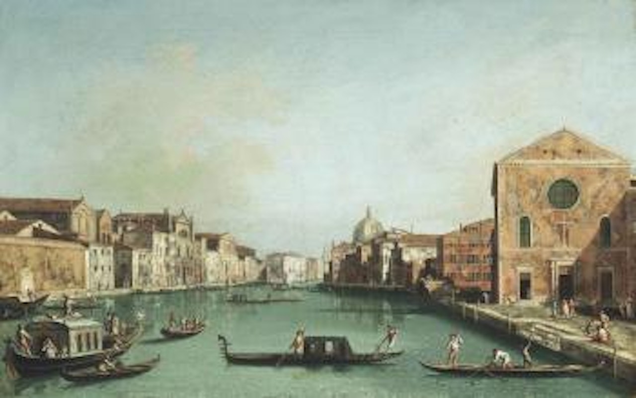 The Grand Canal, Venice, looking north-east, from Santa Croce to San Geremia by Canaletto