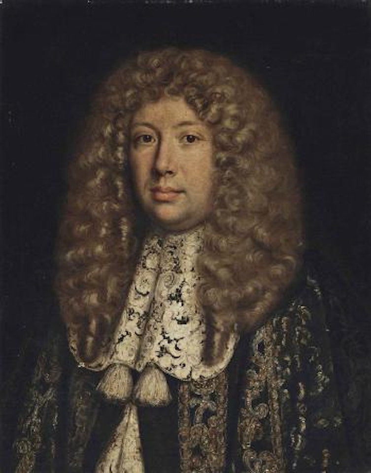 Portrait of Marchese Cesare Baldinotti di Pistoia, Duke of Pescorocchiano (1636-1728), half-length, in an embroidered coat and lace stock by Jacob Ferdinand Voet