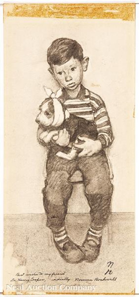 At The Vets (Study For The March 29, 1952 Cover of The Saturday Evening Post) by Norman Rockwell