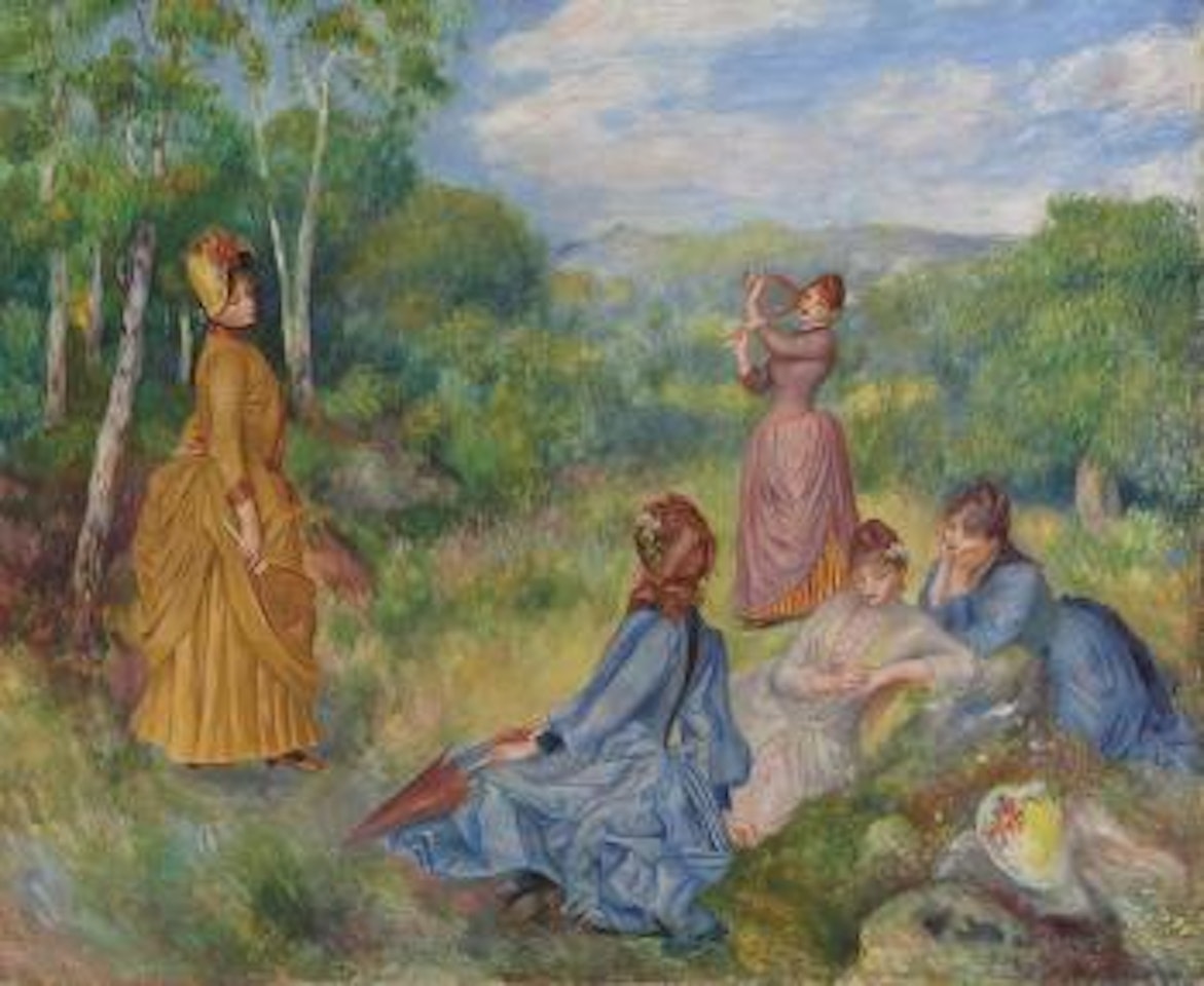 Jeunes filles jouant au volant by Pierre-Auguste Renoir