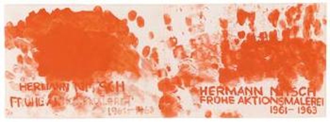 Hermann Nitsch, early action painting, 1961-1963 by Hermann Nitsch