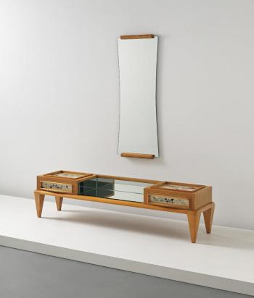 Console and mirror by Jean Royere
