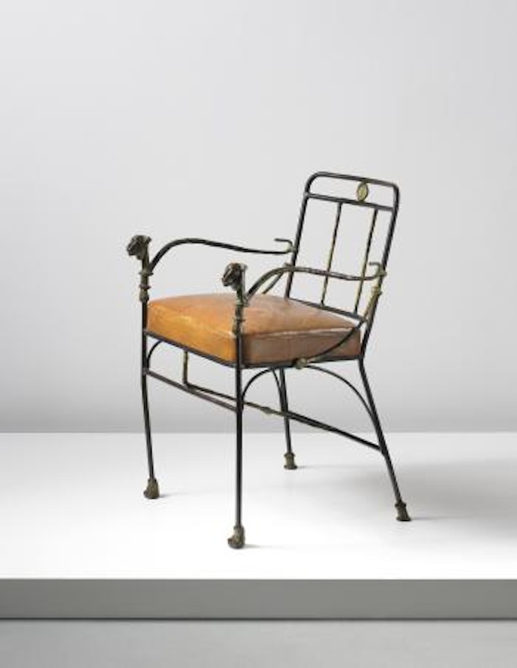 Têtes de lionnes armchair, second version by Diego Giacometti