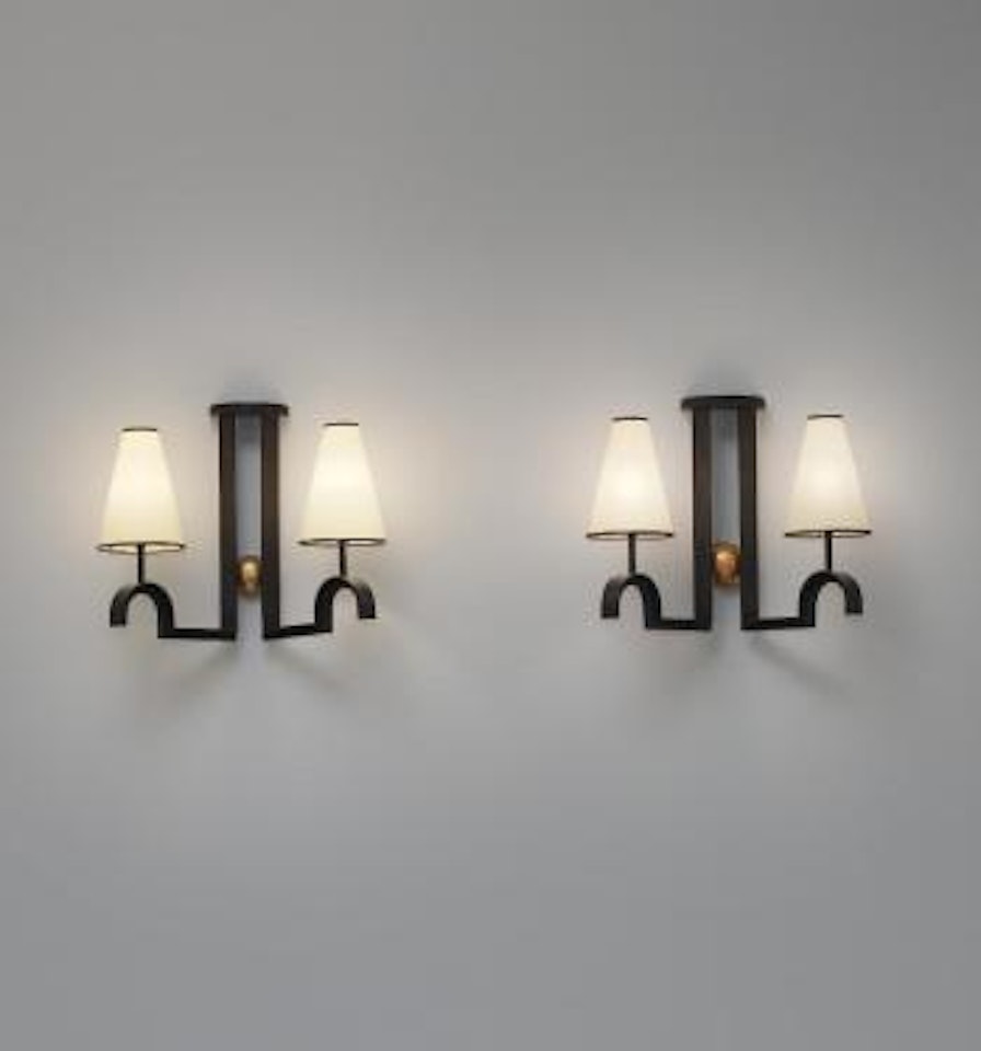 Two-armed ‘Fondperdu' wall lights by Jean Royere
